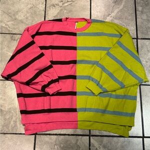 Free People Uptown Stripe Pullover Sweater Sweatshirt